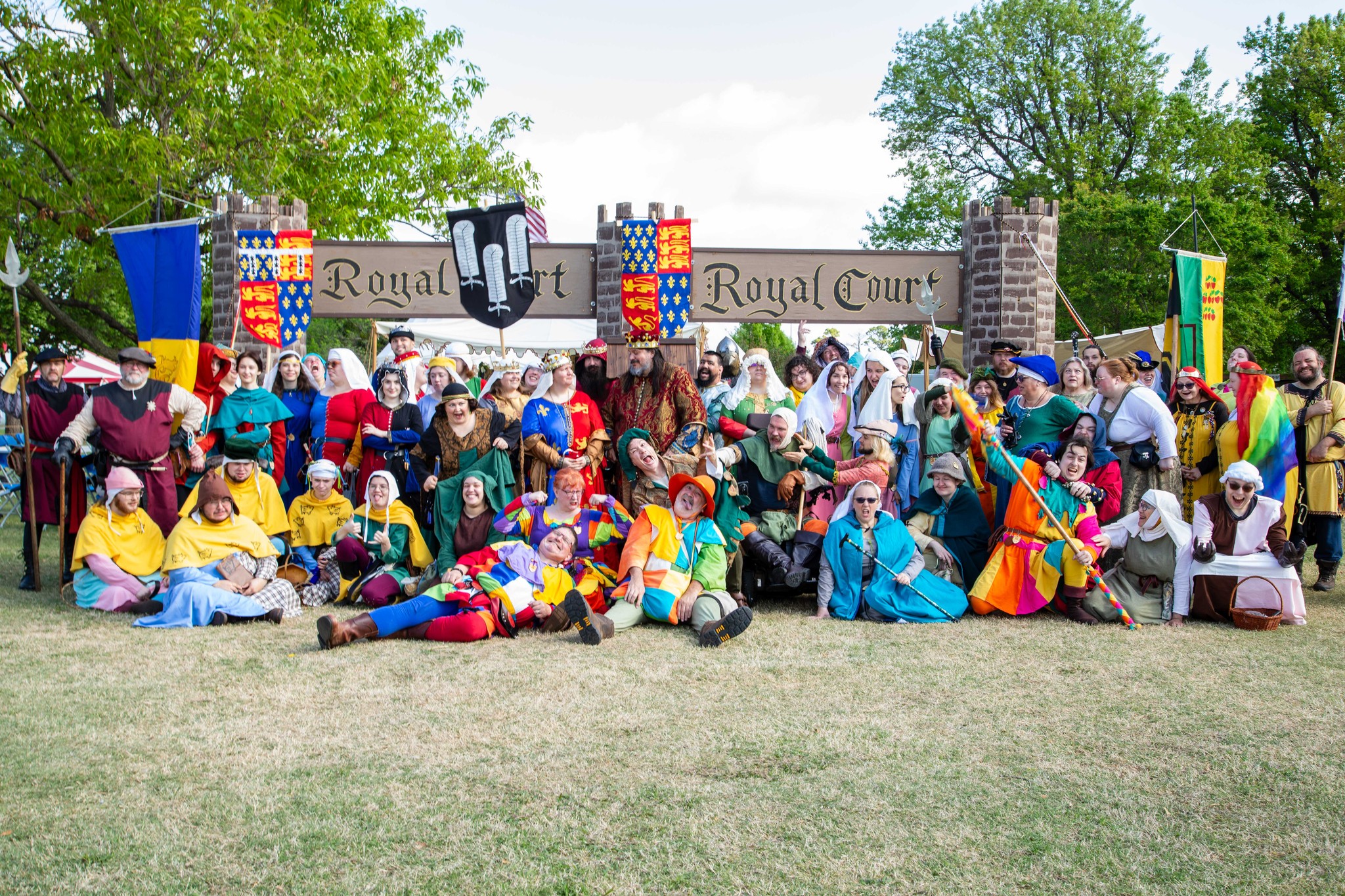 large group picture of cast